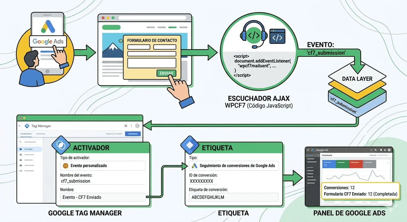 Configurar Etiqueta de conversión de Google Ads y Tag Manager para ContactForm7