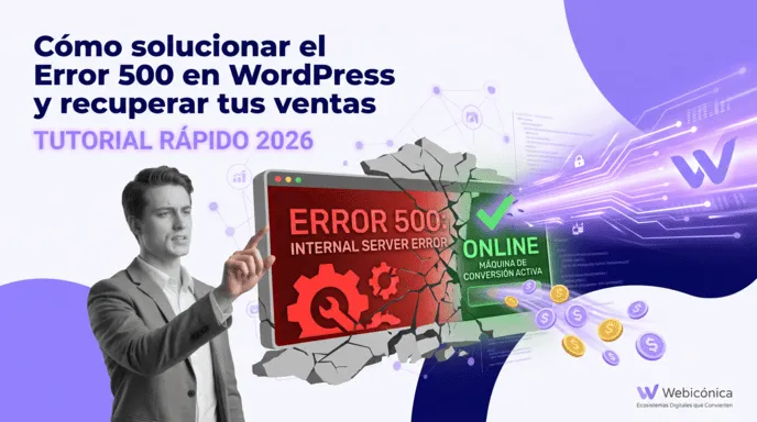 Cómo solucionar el Error 500 en WordPress y recuperar tus ventas (Tutorial Rápido 2026)
