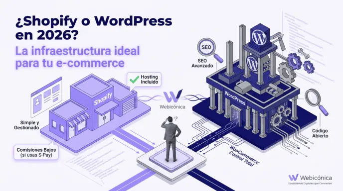 Shopify vs. WordPress en 2026: ¿Cuál es la infraestructura ideal para tu e-commerce?
